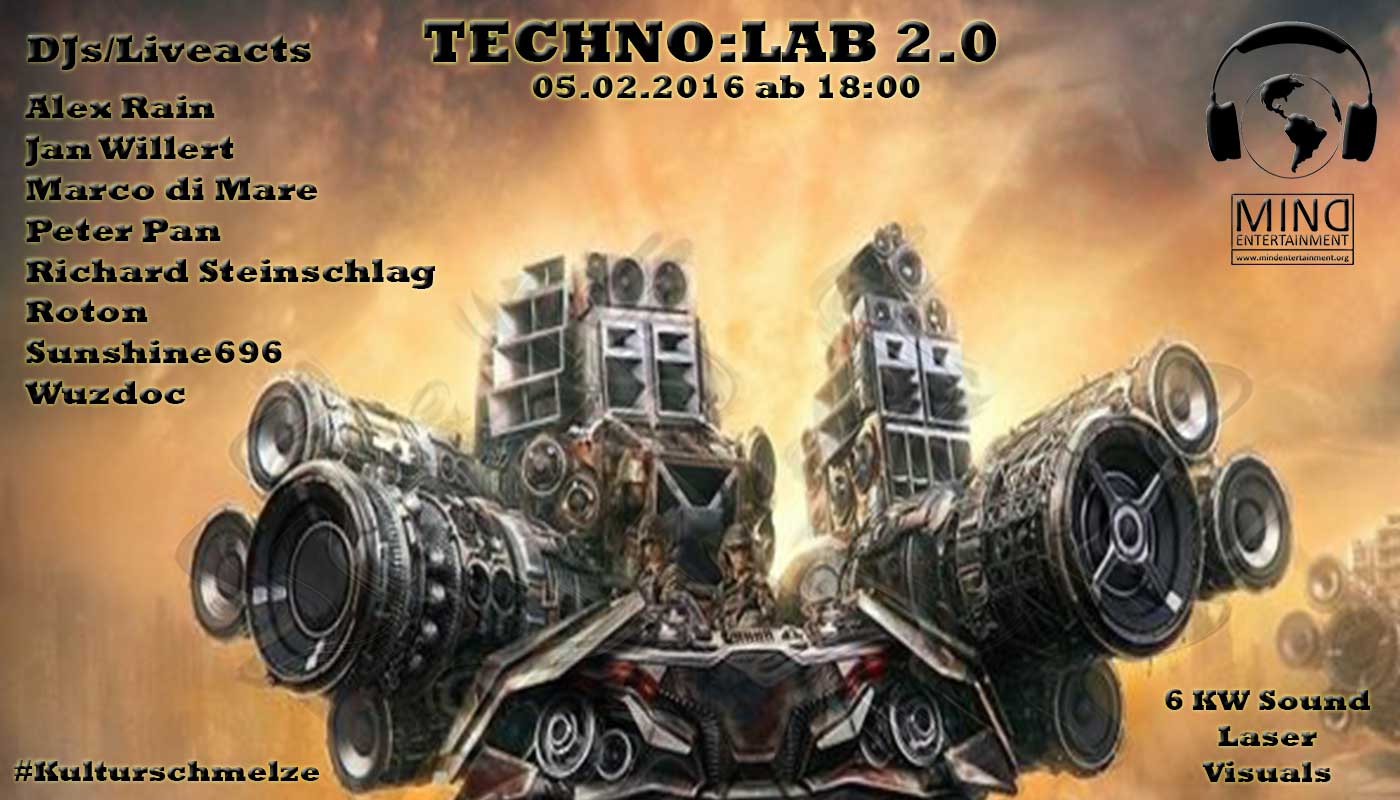 Mind Entertainment Showcase 010 Techno:Lab 2.0 Flyer