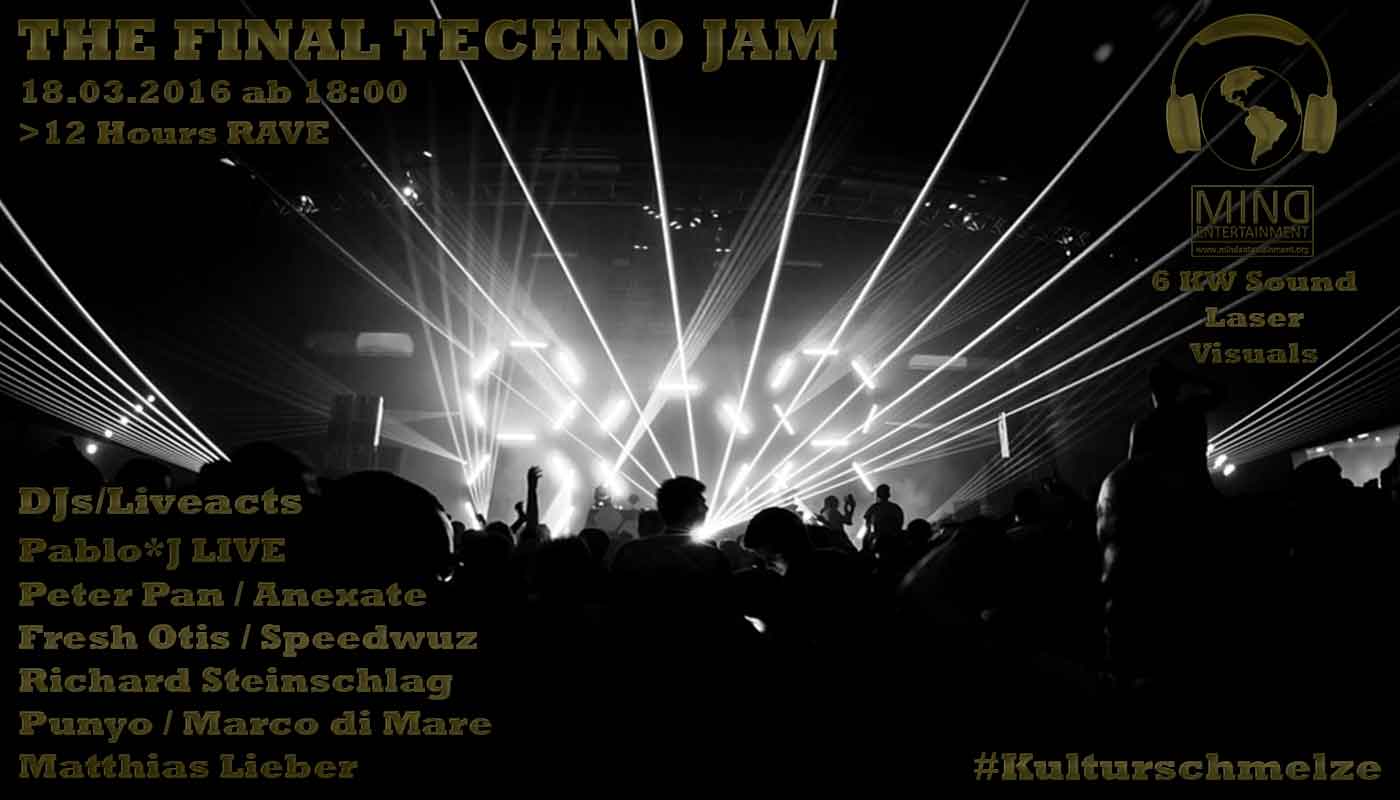 Flyer Mind Entertainment Showcase 011 Final Techno Jam