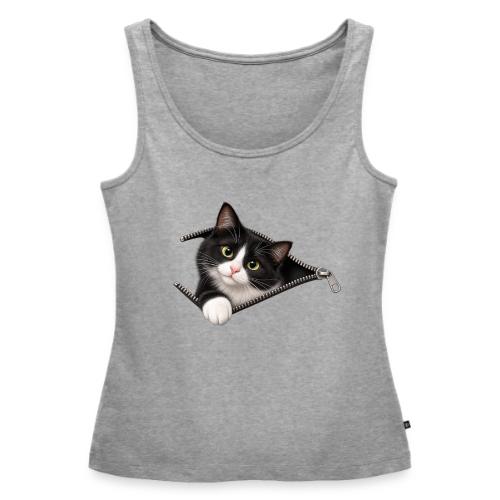 Tuxedo Cat lurks - Frauen Premium Organic Tank Top
